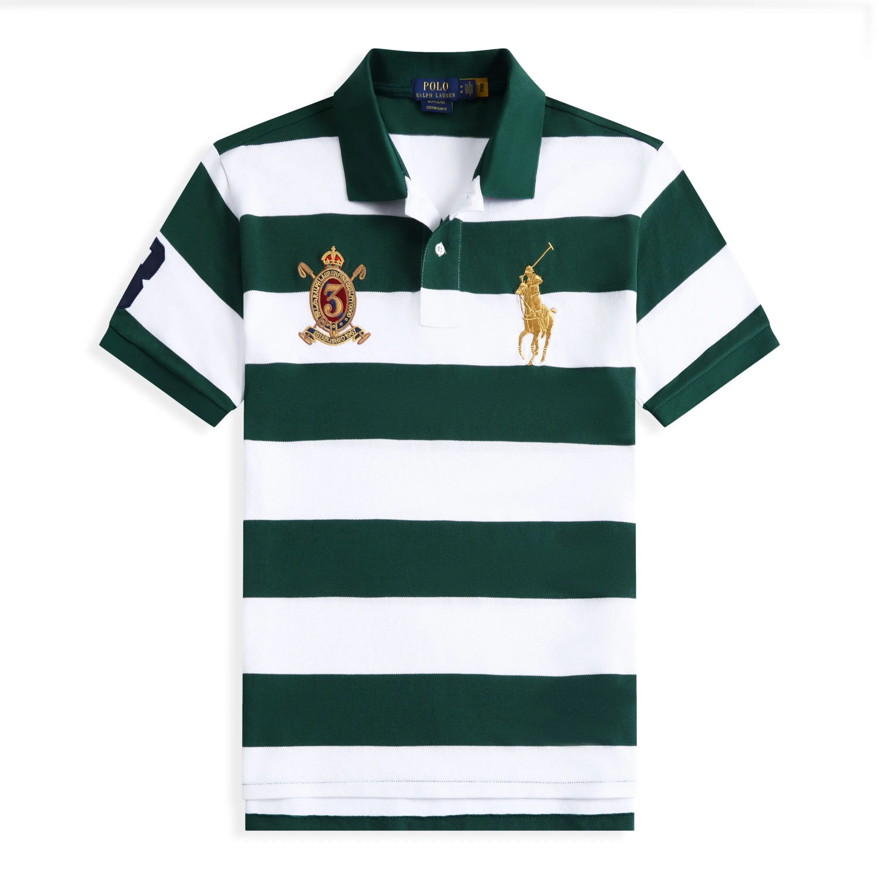 P196 Item No.: 8503 Paul polo small label striped polo shirt short-sleeved (pure cotton) Size: S-XXL